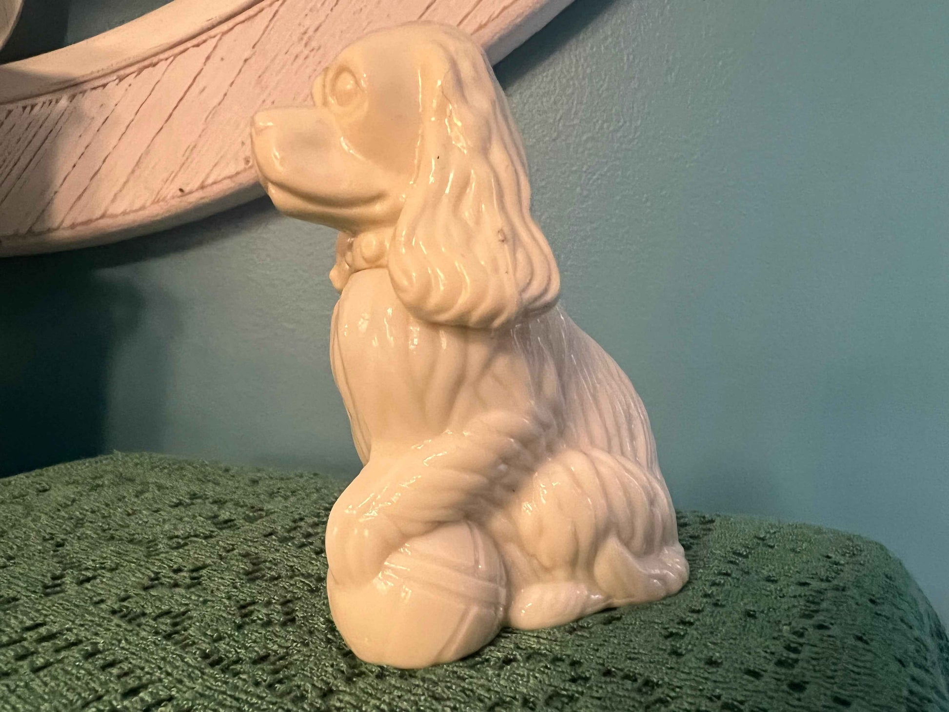 Vintage Avon Lady Spaniel Patchwork Cologne | Collectible Mid-Century Perfume Bottle