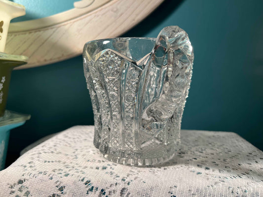 EAPG Imperial Bellaire Cut Crystal Octagon Sugar Bowl | Double Handle | c.1909