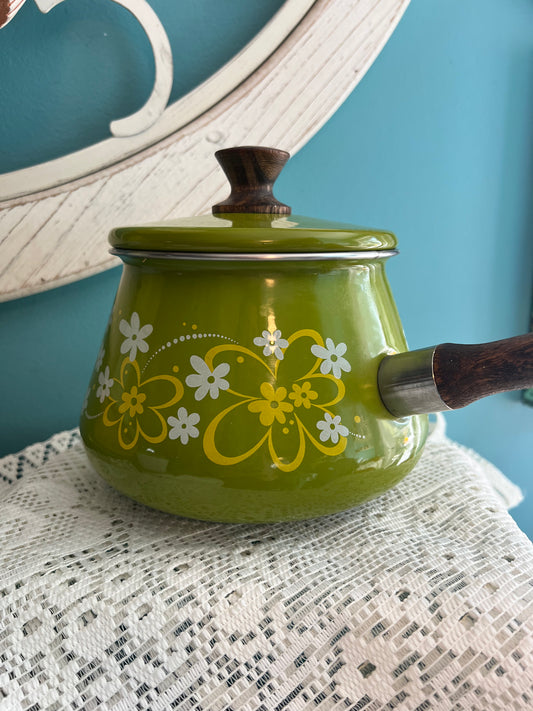 Vintage enamel saucepan
