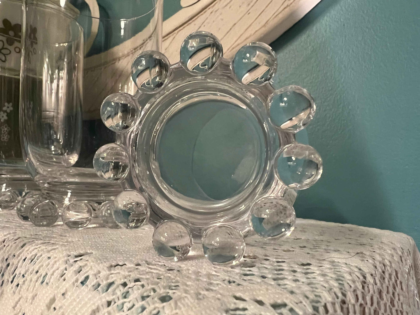 Vintage Imperial Glass Candlewick Clear Footed Tumbler | Set of 6 | 10 Oz