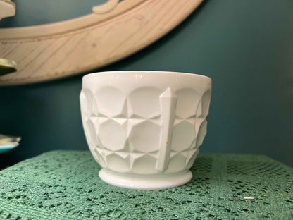 Vintage Indiana Milk Glass Constellation Pattern Nut Cup | Small 3” x 4” Bowl | Collectible Tableware