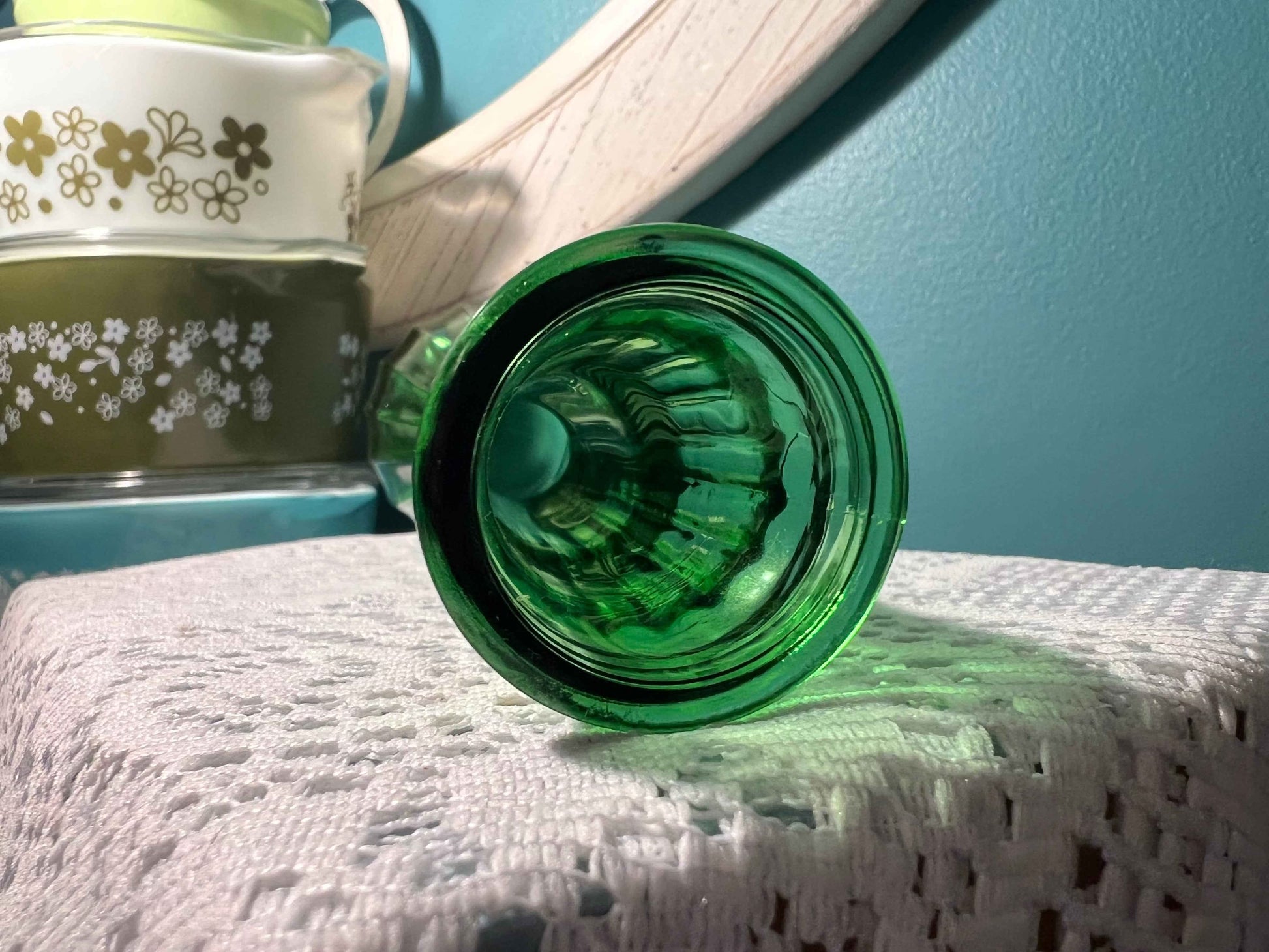 Vintage Indiana Glass Ribbed Bud Vase | 9" Emerald Green | Flower Vase Collectible
