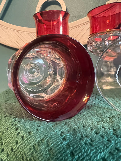 Indiana Glass King’s Crown Thumbprint Water Goblets | Set of 4 Vintage