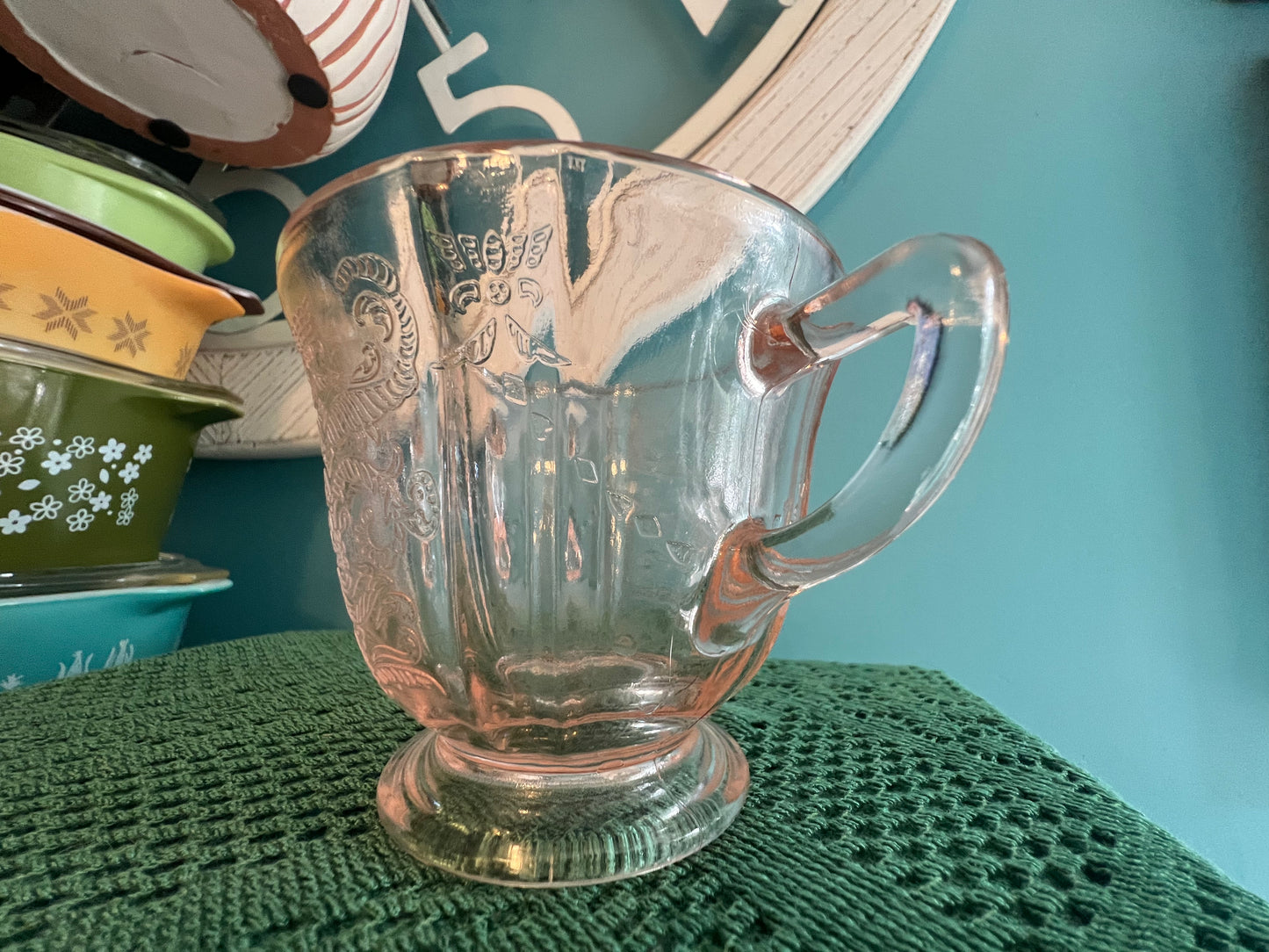 Collectible 1979–2000 Indiana Glass Recollection Pink sugar bowl