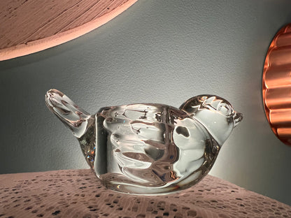 Unique mid-century collectible bird candle holder with authentic vintage bubbles