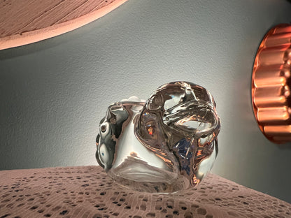 Vintage Indiana Glass Candle Lane Critters bird tea light holder
