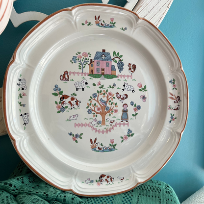 Vintage Jamestown China Country Home 12" dinner display platter