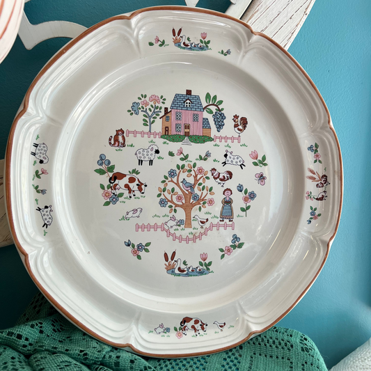 Vintage Jamestown China Country Home 12" dinner display platter