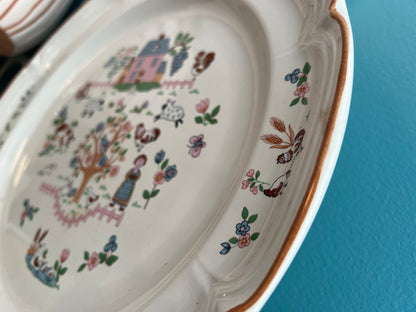 Jamestown China farm scene platter made in Japan