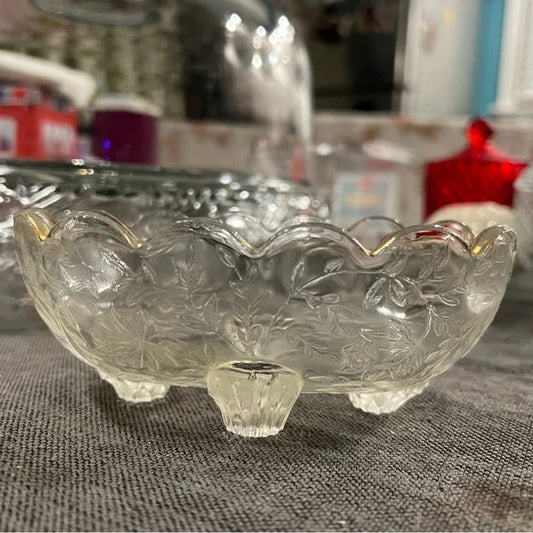 Vintage Jeannette Glass Company Louisa Open Candy Dish