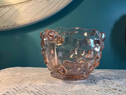 Vintage Jeannette Open Sugar Cube | Pink Depression Glass | 2.375"