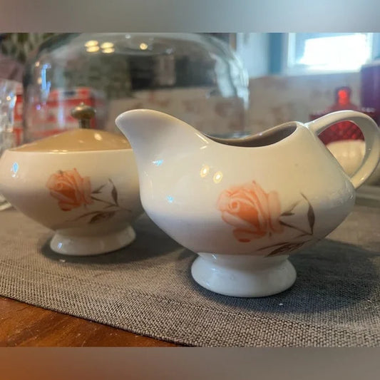 Knowles Serenade sugar bowl and creamer