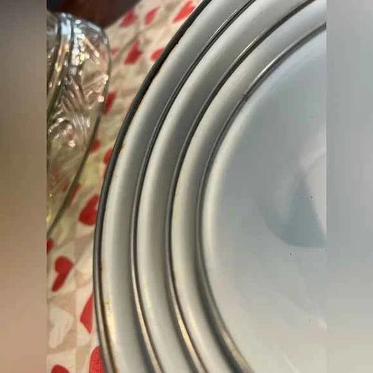 Kobe Set of 4 Vintage Enameled Metal Nesting Bowls – Pink Rose Design, Made in Indonesia