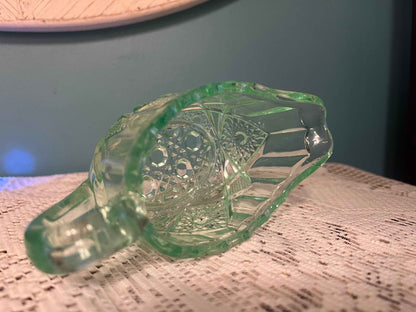 Vintage LE Smith Uranium Glass Hobstar Creamer | Collectible Glassware