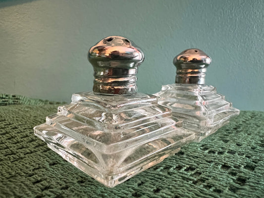 Art Deco collectible salt and pepper shaker set made in the USA