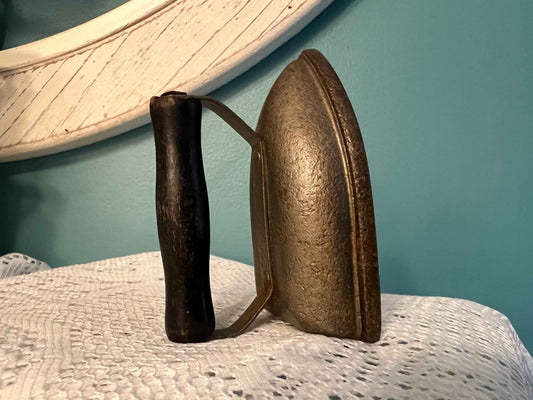 Lady Dover Miniature Sad Iron with Wooden Handle | Vintage Home Decor