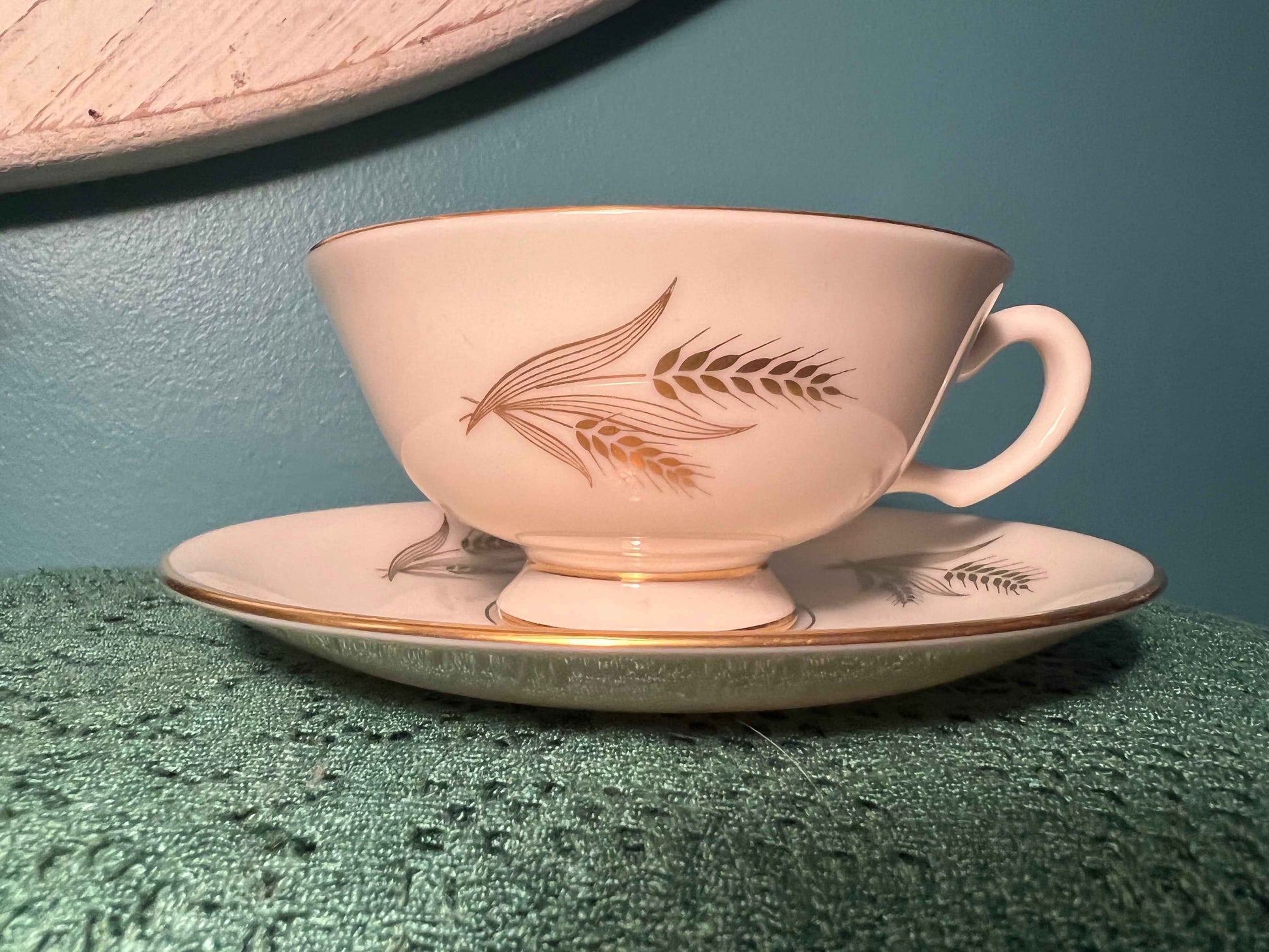 Lenox Harvest (R-441) Footed Tea Cup & Saucer - Set of 2 | Collectible Fine China | Vintage Tableware