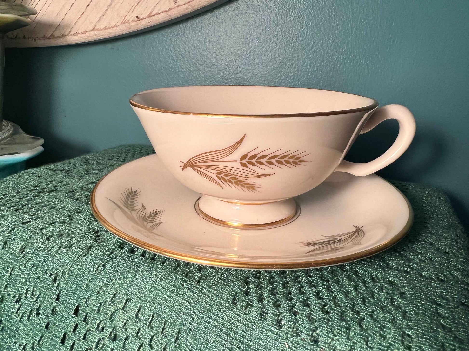 Lenox Harvest (R-441) Footed Tea Cup & Saucer - Set of 2 | Collectible Fine China | Vintage Tableware