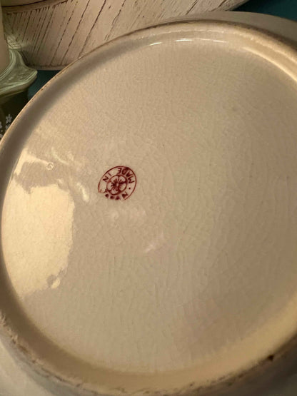 Vintage Japanese Lusterware Windmill Bowl | Mid-Century Hand-Painted Japan