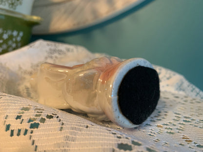 Vintage mid-century lusterware vases for cottagecore décor