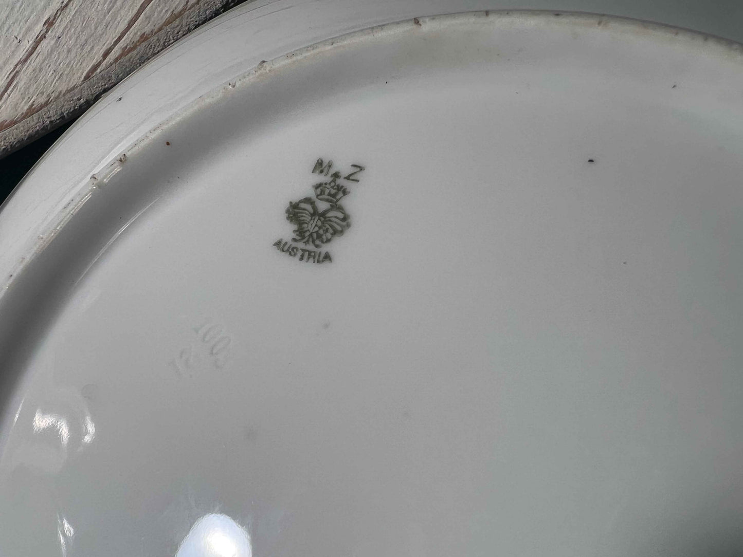 Antique M&Z Austria Porcelain Plate | Art Deco Gold Scrollwork | Austrian China