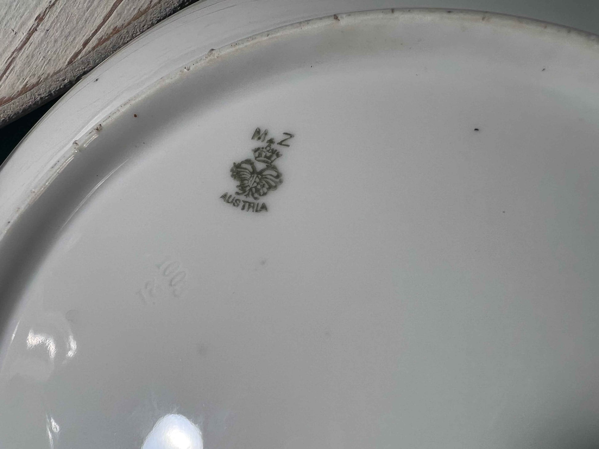 Antique M&Z Austria Porcelain Plate | Art Deco Gold Scrollwork | Austrian China