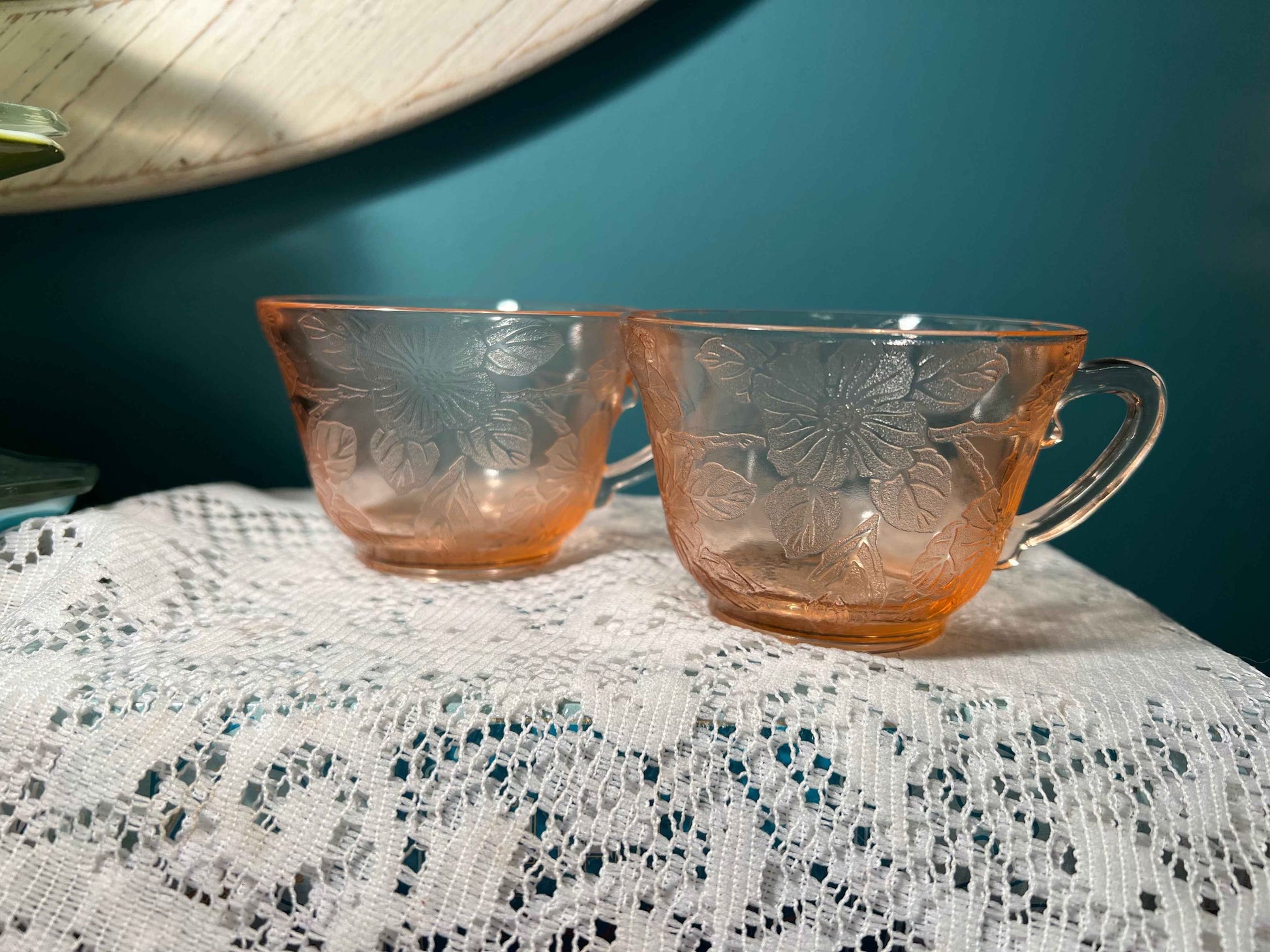 Vintage MacBeth-Evans Dogwood Pink Depression Glass Cup | 6 oz | 1930s