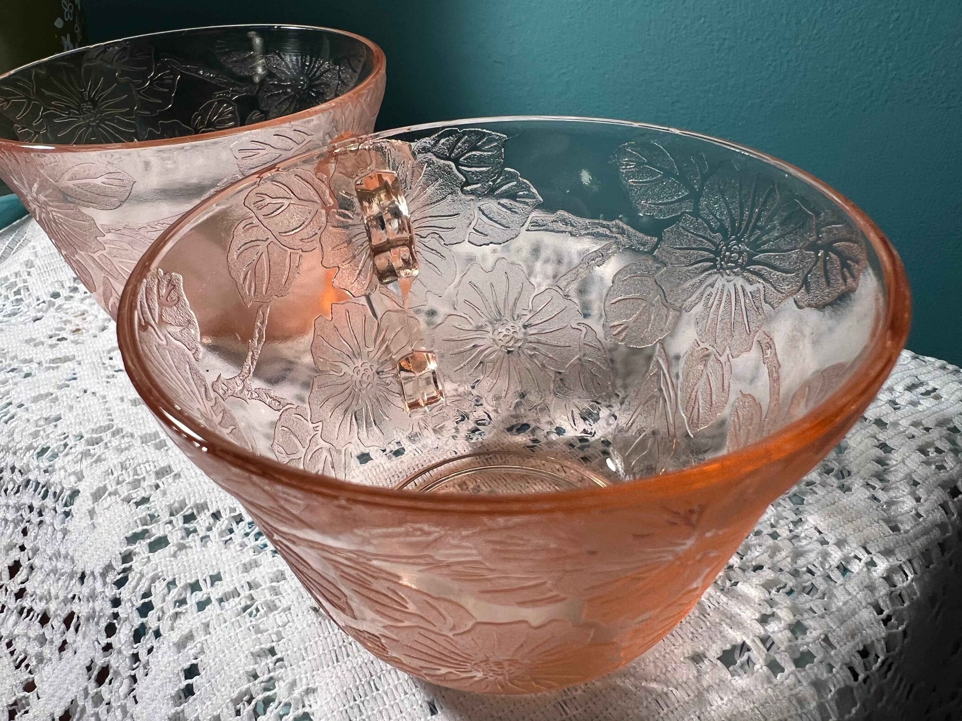 Vintage MacBeth-Evans Dogwood Pink Depression Glass Cup | 6 oz | 1930s
