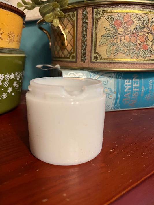 Cold Cream Milk Glass Vintage Bottle