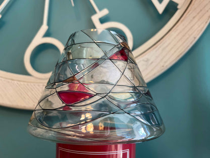 Vintage PartyLite Mosaic Calypso Stained Glass Jar Candle Shade Topper | Vintage Glassware