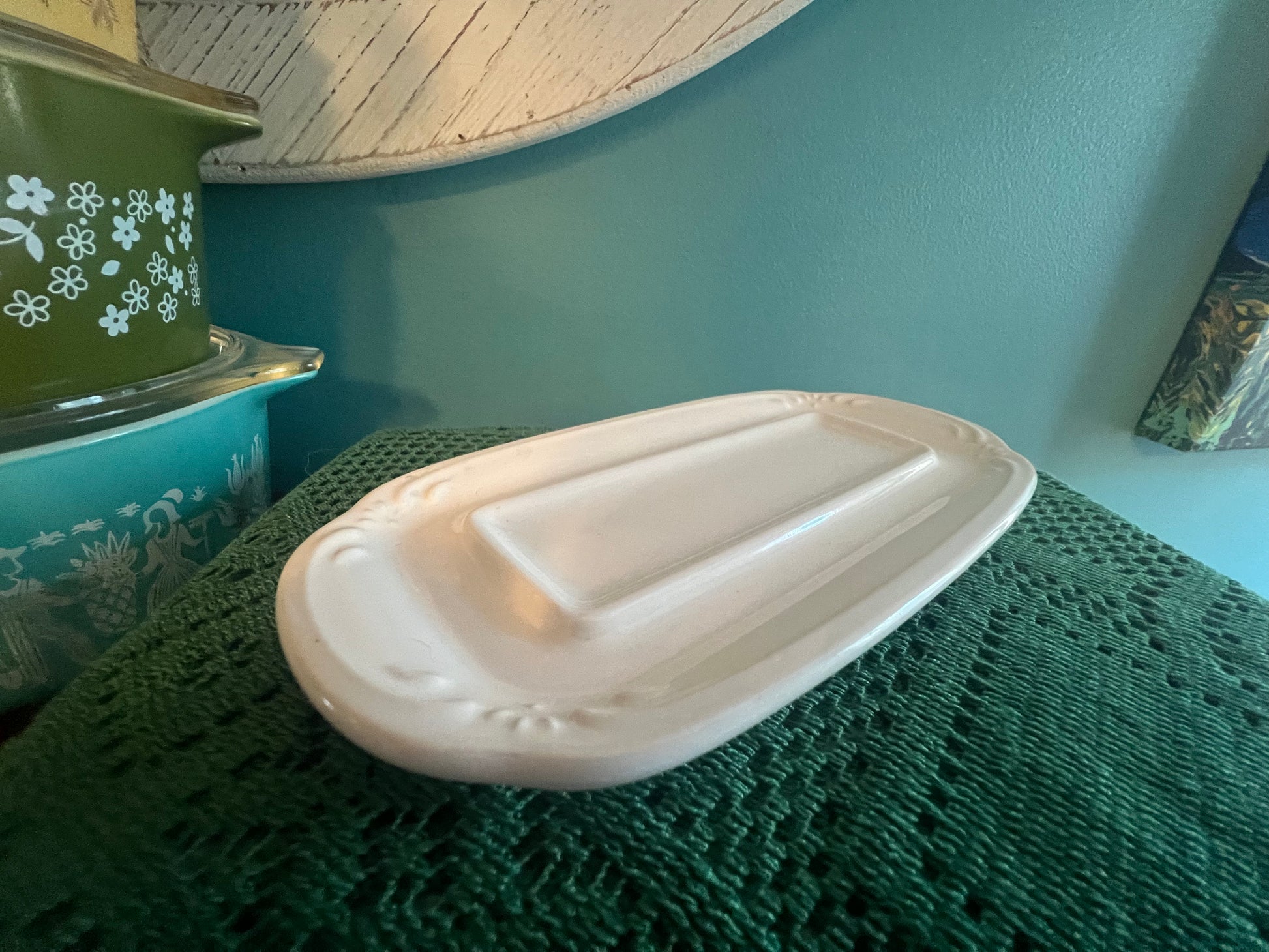 Pfaltzgraff Grapevine 1/4 lb covered butter dish stoneware
