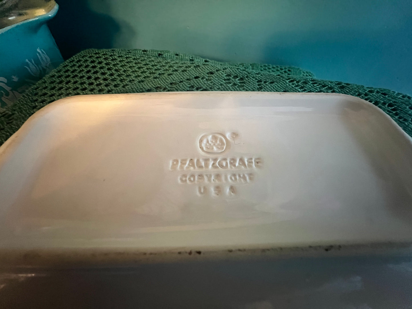 vintage Pfaltzgraff Grapevine embossed grapevine butter dish
