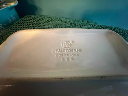 Vintage Pfaltzgraff Grapevine Covered Butter Dish – 1/4 Lb Stoneware – Discontinued USA/China Craft