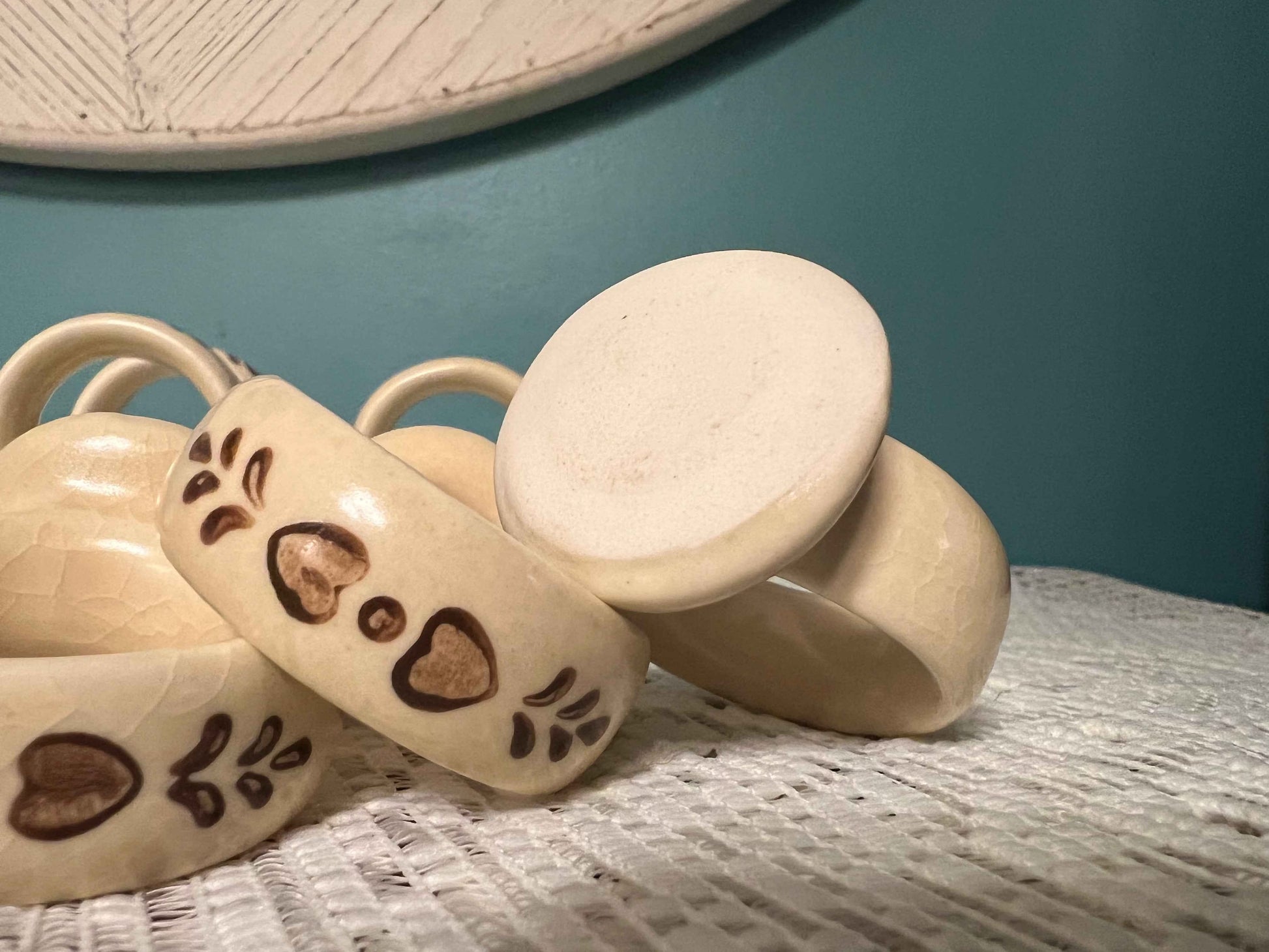 Vintage Pfaltzgraff Village Napkin Rings - Set of 7 | Vintage Tableware