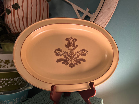 Vintage Pfaltzgraff Village stoneware serving platter for meals or display