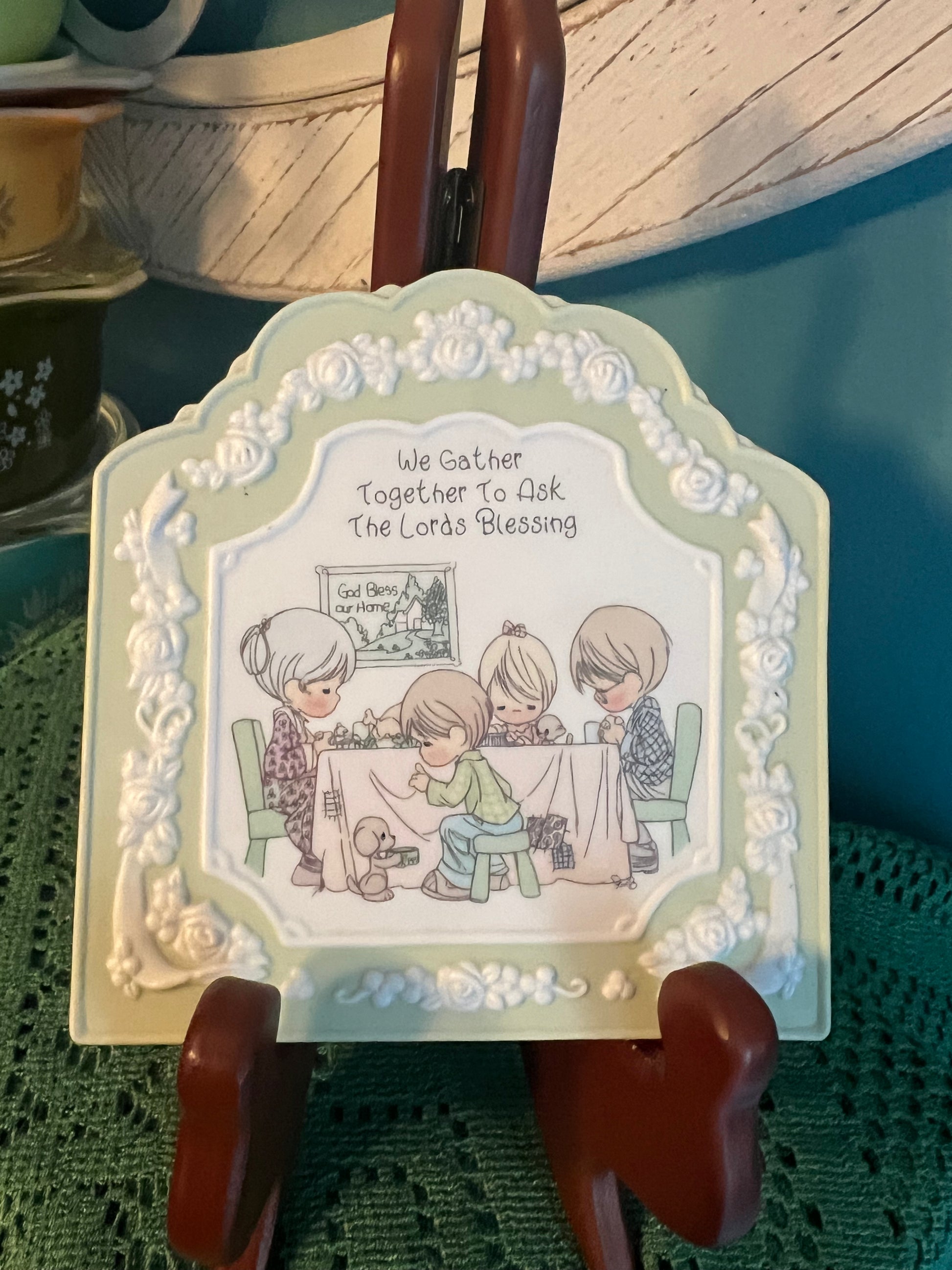 Vintage Precious Moments “We Gather Together To Ask The Lord’s Blessing” collectible
