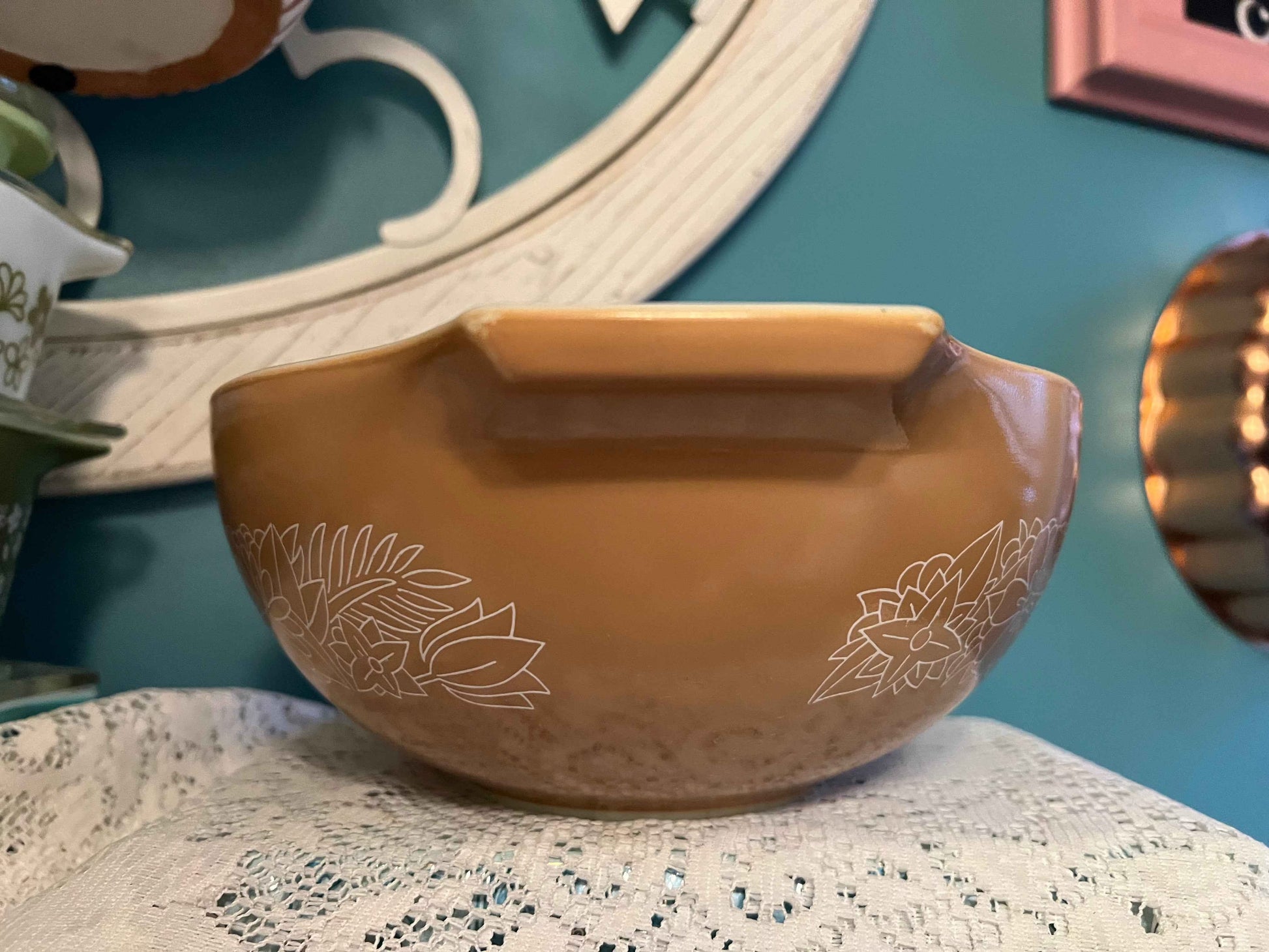 Vintage Pyrex Woodland Brown Cinderella Mixing Bowl | 2.5 L | Vintage Kitchenware