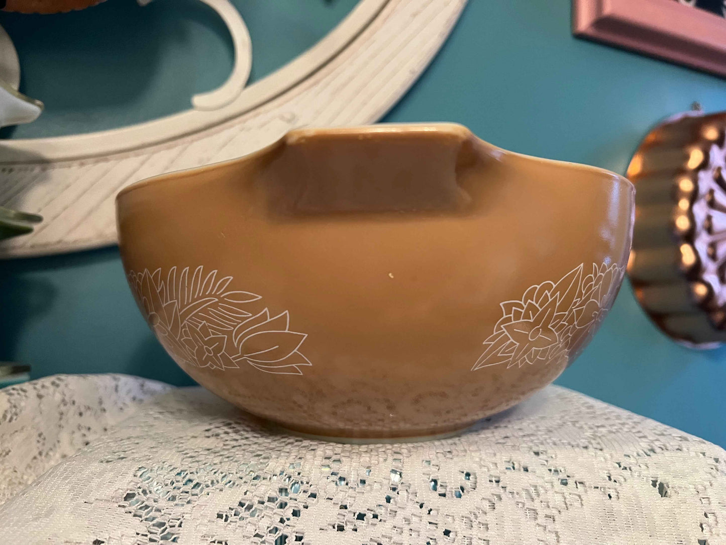 Vintage Pyrex Woodland Brown Cinderella Mixing Bowl | 2.5 L | Vintage Kitchenware