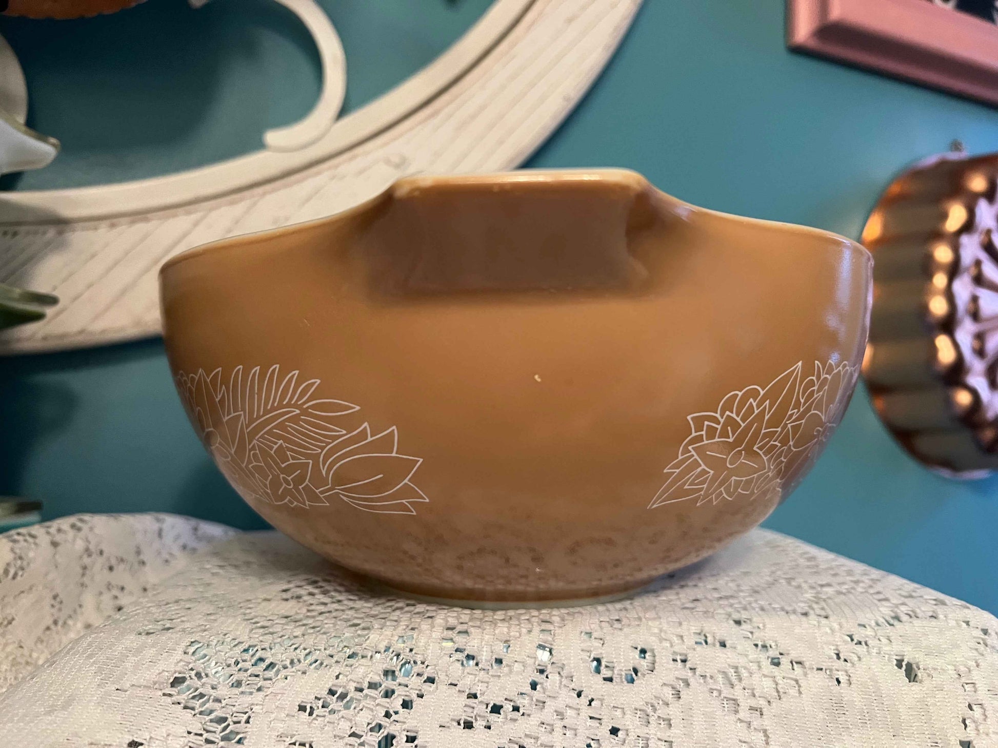 Vintage Pyrex Woodland Brown Cinderella Mixing Bowl | 2.5 L | Vintage Kitchenware