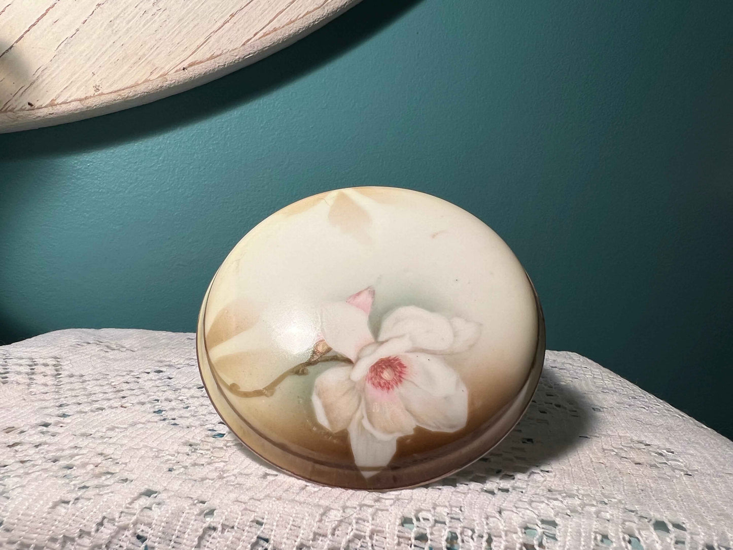 RS Germany Dresser Jar | Reinhold Schlegelmilch Hand-Painted Floral Porcelain