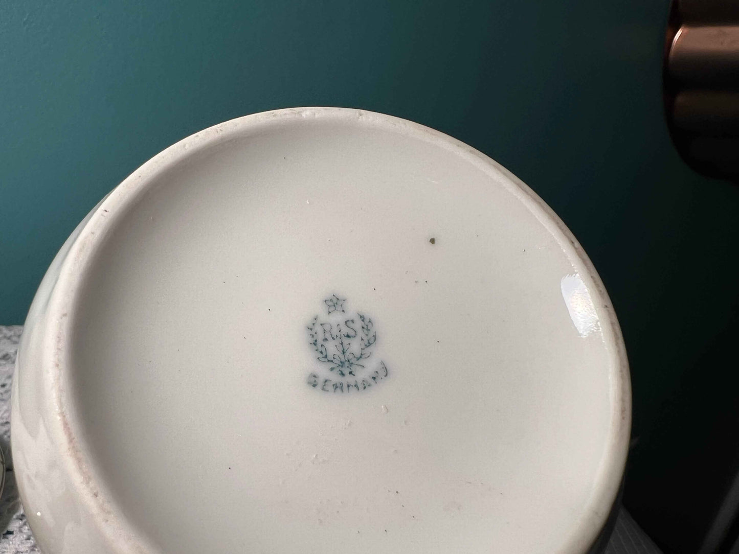 RS Germany Dresser Jar | Reinhold Schlegelmilch Hand-Painted Floral Porcelain