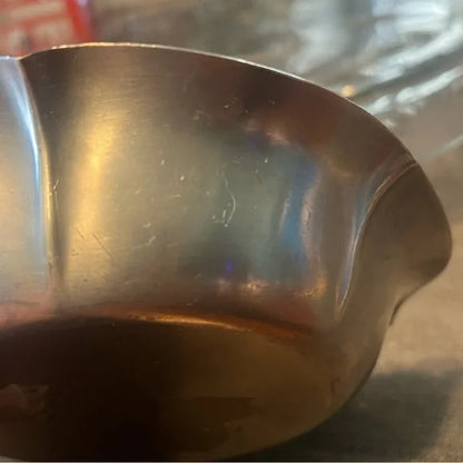Collectible mid-century pewter tableware for vintage home decor