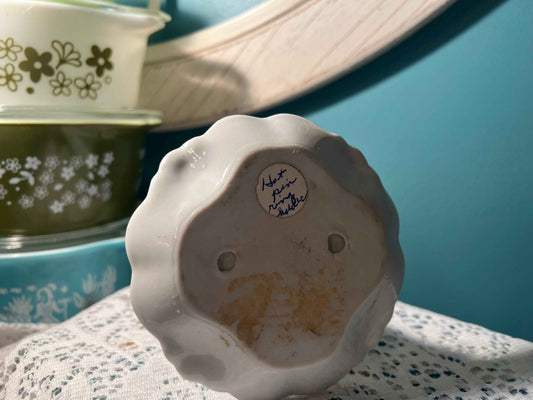 Vintage Hat Pin Holder | 5" Glass Collectible | Retro Vanity Decor