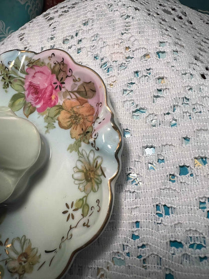 Vintage Hat Pin Holder | 5" Glass Collectible | Retro Vanity Decor