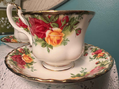 Royal Albert Old Country Roses Tea Cup & Saucer Set of 2 | Vintage Fine China