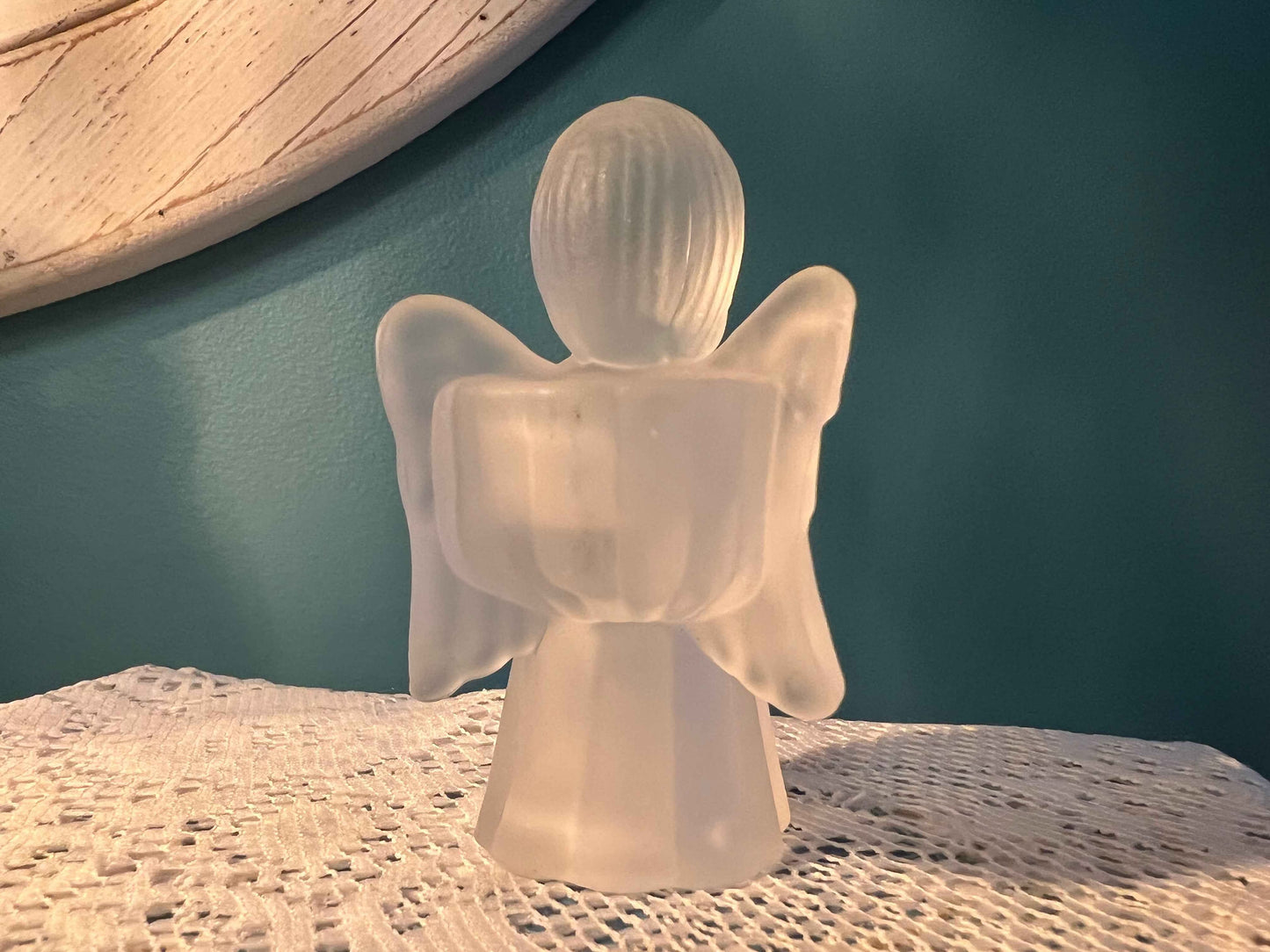 Royal Gallery Crystal Caroling Angel Candle Holders | Set of 3 | Vintage 1997