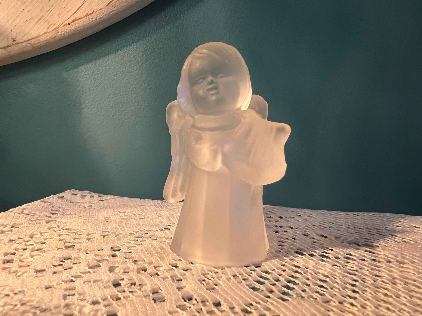 Royal Gallery Crystal Caroling Angel Candle Holders | Set of 3 | Vintage 1997