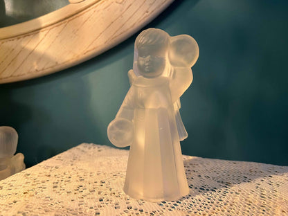 Royal Gallery Crystal Caroling Angel Candle Holders | Set of 3 | Vintage 1997