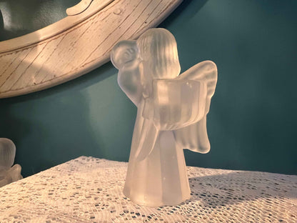 Royal Gallery Crystal Caroling Angel Candle Holders | Set of 3 | Vintage 1997