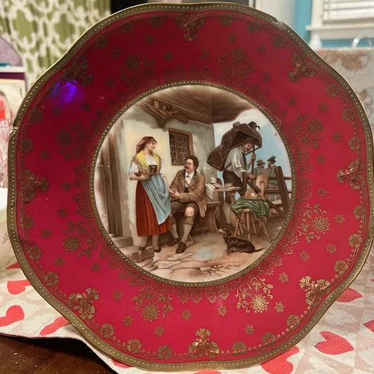 Royal Vienna style decorative plate